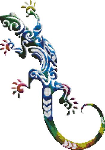 Boho Watercolor Lizard